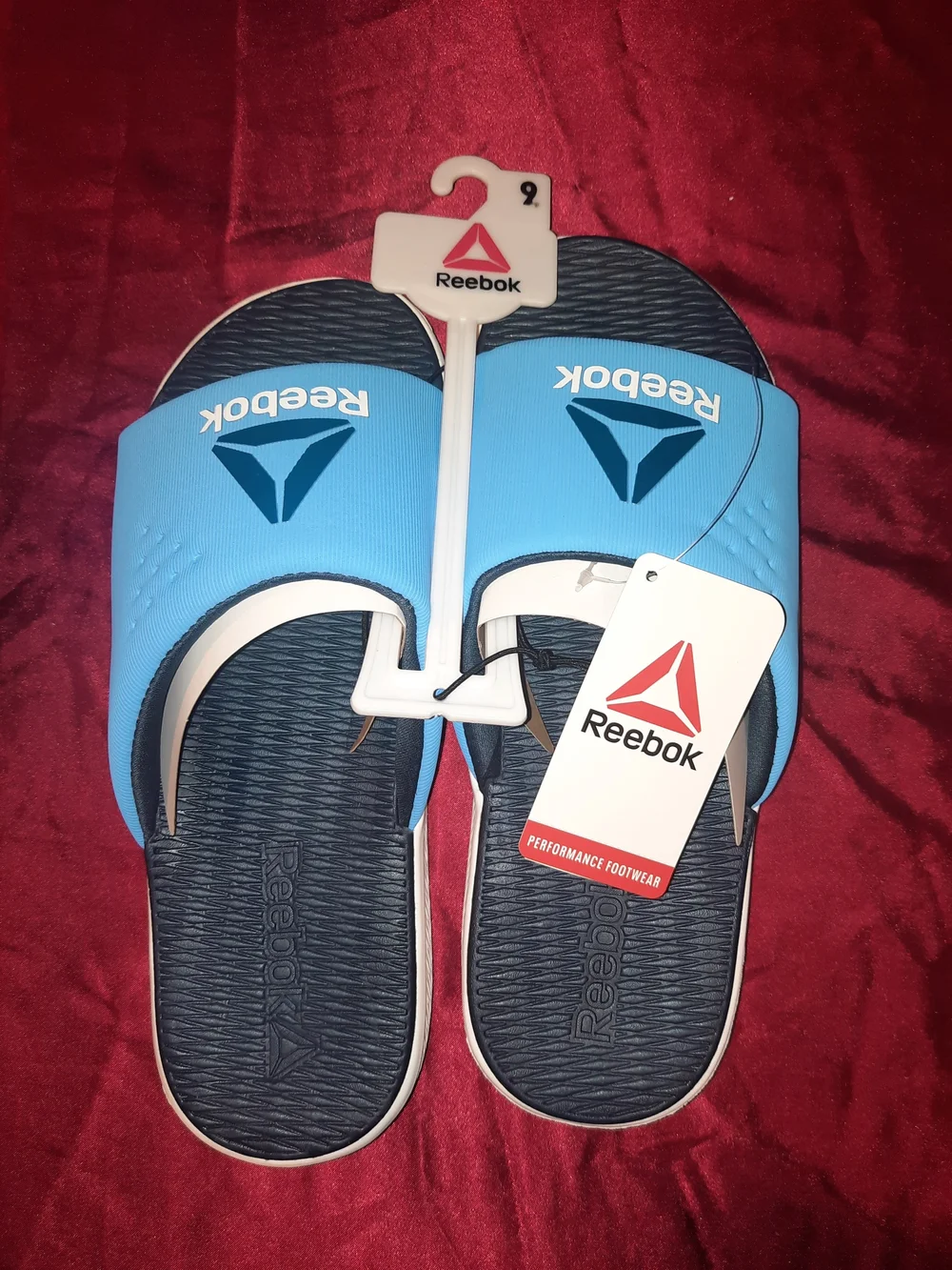 Reebok Go To Men’s Blue and White Slide Sandals